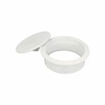 SISO CABLE DESK FITTING PLASTIC WHITE With SPRING LID 60X21mm ART.25.20.060 - Image 2