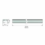 SQUARE RAIL FOR MENAGE WALL RACKS 1200mm CHROME ART: 33170214 - Image 2