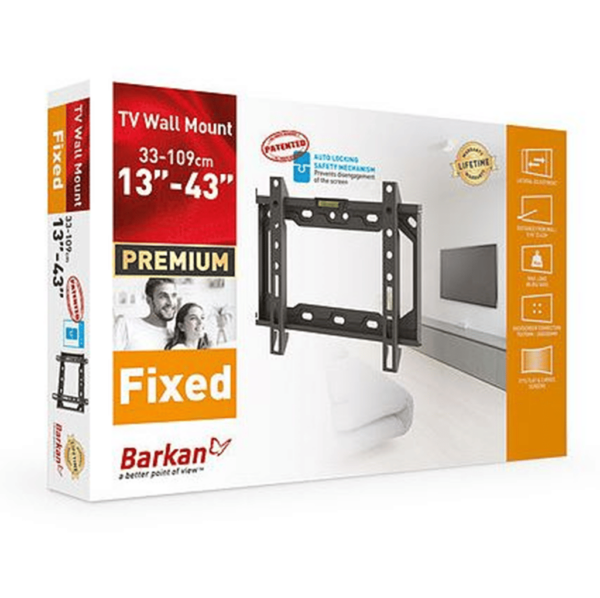 BARKAN TV BRACKETS FIXED WALL MOUNT 19″-39″ (E202+)