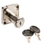 SISO RIM DRAWER LOCK CL-X850 19 x 38mm Art.14.01.085 NICKEL PLTD