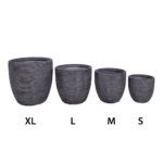 *MEDIUM ANTIQUE GREY FIBERCLAY HONG PLANTERS ART: 9001041 - Image 2