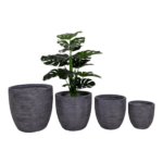 *MEDIUM ANTIQUE GREY FIBERCLAY HONG PLANTERS ART: 9001041 - Image 3