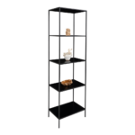 VITA SHELF WITH BLACK FRAME AND 5 BLACK SHELVES 51X36X170cm ART Art: 3001070