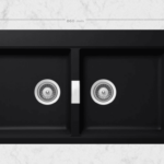 SCHOCK SINK HORIZONT Cristadur N200 PURO BLACK 860x500mm UNDERMOUNT HONN200084U.15yr