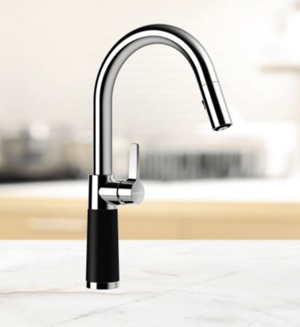 SCHOCK WATER MIXER SC-520 BLACK WITH EXTRACTABLE SHOWER SPOUT Art. 555120PUR