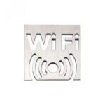 WIFI STAINLESS STEEL SIGN 10x10cm ESTAMP 1109