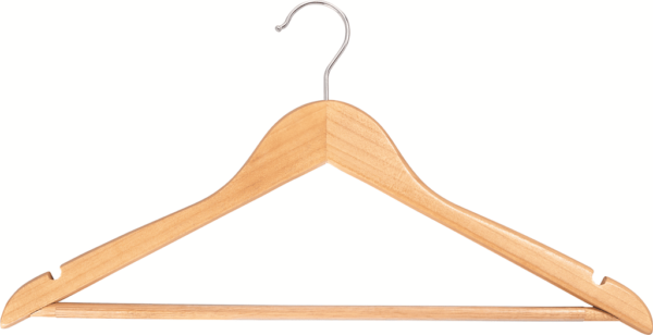 SUIT HANGER (WOOD) WITH BAR LUX 291333