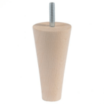 DURALINE FURNITURE LEG ROUND TAPERED NATURAL BEECH 5cm DIA X10cm FETIM 1205928