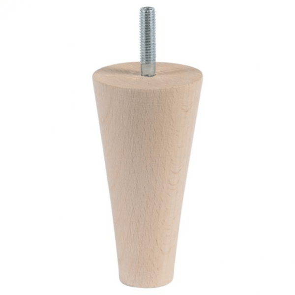 DURALINE FURNITURE LEG ROUND TAPERED NATURAL BEECH 5cm DIA X10cm FETIM 1205928