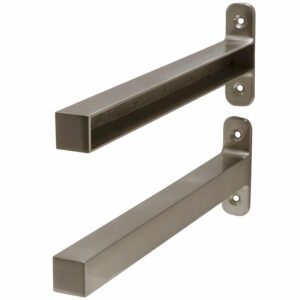 DURALINE MODERN BRACKET SET L+R BRUSHED NICKEL 18mmX23.5cm FETIM 1172578
