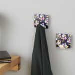DECORATED ADHESIVE ‘RED FLOWERED’ HOOK INOFIX Art 2310-F – {Blister -1Pc}