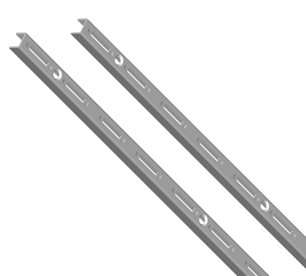 WALL UPRIGHT SINGLE SLOTTED PAIR ELEMENT SYSTEM 10000 GREY