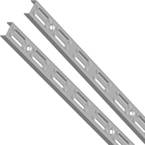 WALL UPRIGHT DOUBLE SLOTTED PAIR ELEMENT SYSTEM 10001 GREY