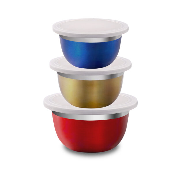 SET OF 3 STAINLESS STEEL BOWLS