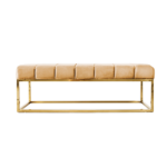 Mika Bench: Tan Velvet