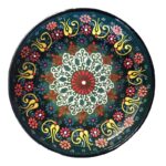 Hand Painted Bowl Dark Green 20cm