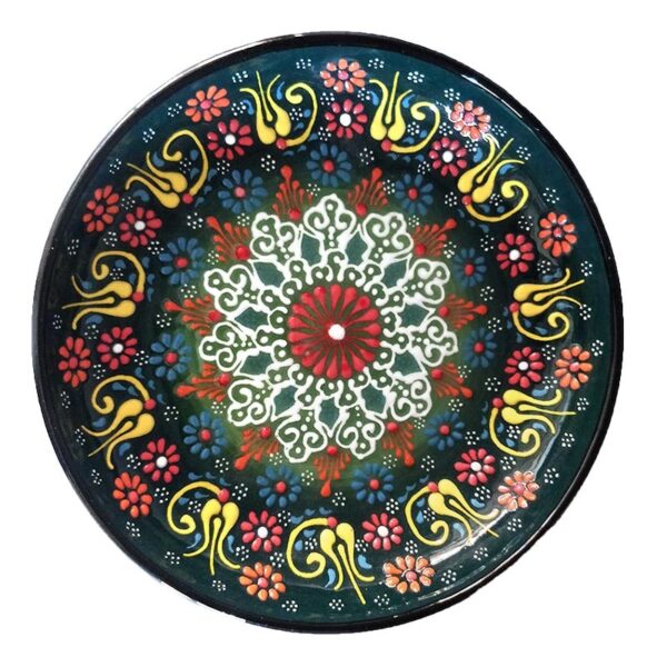 Hand Painted Bowl Dark Green 20cm