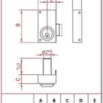 Jis Rim Lock 30mm With Fixed Cylinder Right Hand - Image 2