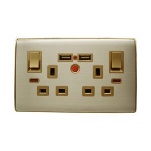 Twin Switch Socket w/USB KB7