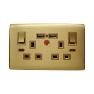 Twin Switch Socket w/USB KB8