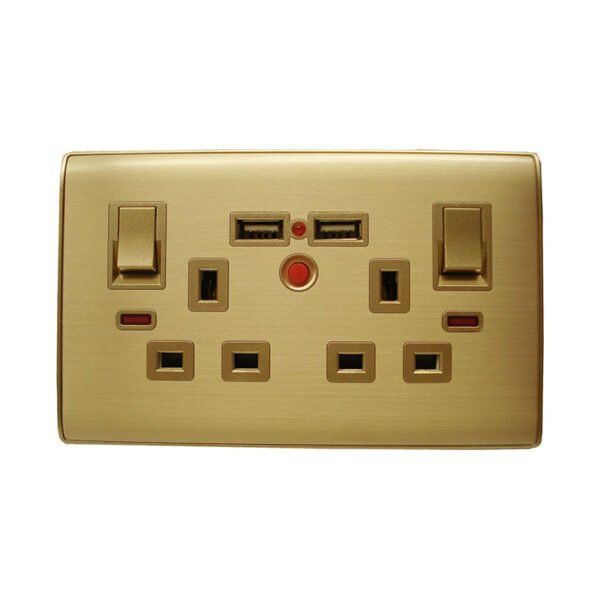 Twin Switch Socket w/USB KB8