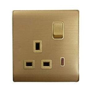 Single Switch Socket w/Neon KB8
