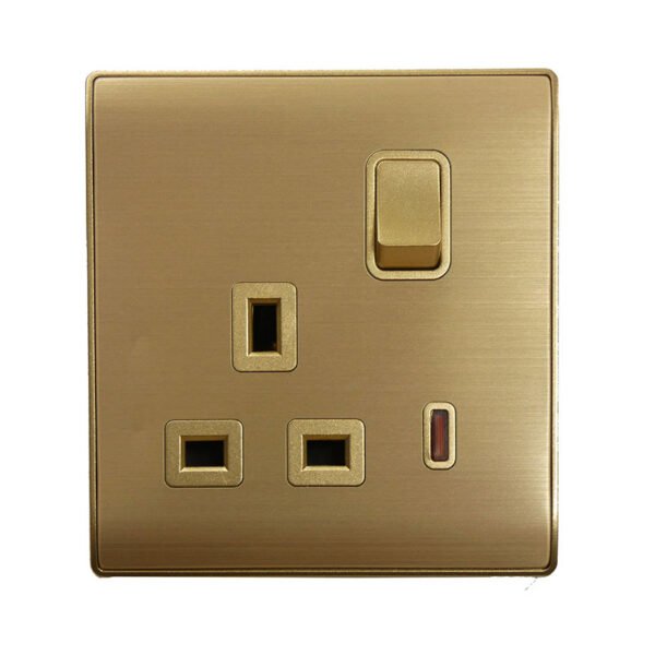 Single Switch Socket w/Neon KB8