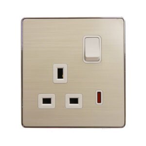 Single Switch Socket w/Neon KM5