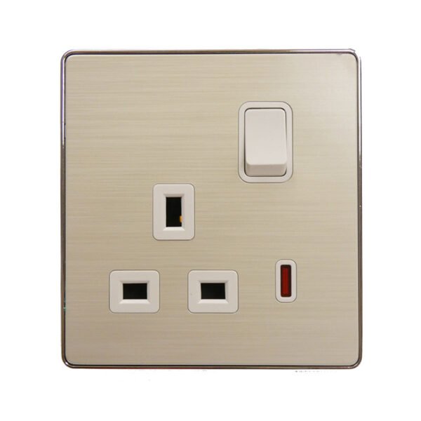Single Switch Socket w/Neon KM5