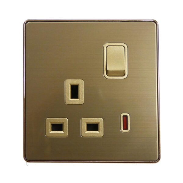 Single Switch Socket w/Neon KV3