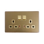 Twin Switch Socket w/Neon KV3