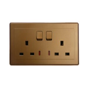 Twin Switch Socket w/Neon KV5