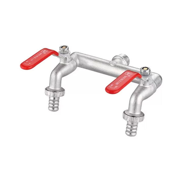 Ball Bibcock Double 1/2 - 3/4 - 3/4inch