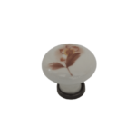Gem PP.50 Furniture Knob 31mm Bronze and Fiore Autunnale Decorated Porcelain