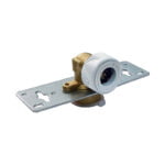 Single Tap Plate Brass 15mm x 1/2 inch White