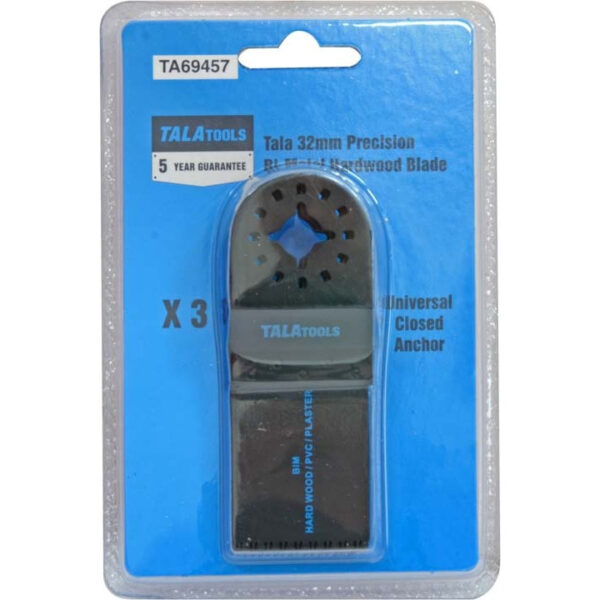 Tala Multi-Tool Japanese Bi-Metal Wood Blade 32mm (Pack 3) TAL69457
