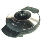 Sogo Round Brushed Stainless Steel Waffle Maker