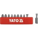 Screwdriver bit set, 10 pcs 25 mm YT-0482