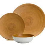 BAMBOO STYLE UNBREAKABLE DINNER SET OF 12 - Image 2