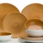BAMBOO STYLE UNBREAKABLE DINNER SET OF 12