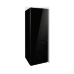 Maister Black Fridge Freezer with Black Glass