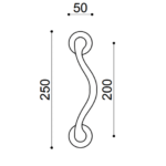 ZB ARCO Pull Handle 200mm Bronze - Image 3