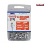 FAITHFULL ALUMINIUM RIVETS (100)  3MM SHORT, FAIAR3S100