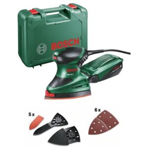Bosch PSM 160 A + Abrasive Sheets and extra Extension