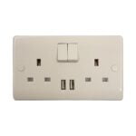 Twin Switch Socket w/USB B1