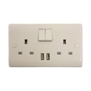 Twin Switch Socket w/USB B1