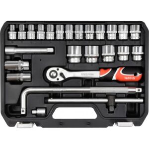 SOCKET SET 1/2", 25 PCS, L YT-38741